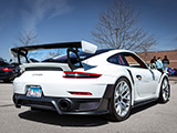 White Porsche 911 GT2 RS at Sunday Morning Car Meet