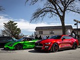 McLaren 720S and Shelby GT500 at Cold Brewed Cars & Coffee