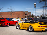Red and Yellow Porsche 911 Cabriolets