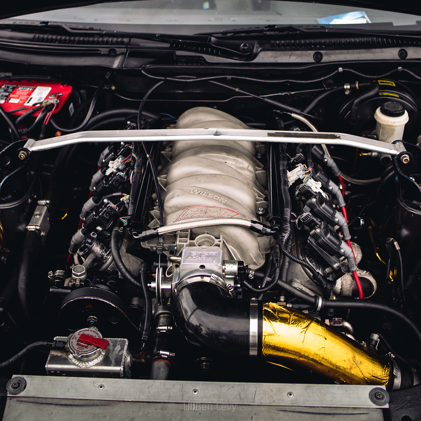 LS Engine in the Bay of a Nissan 300ZX