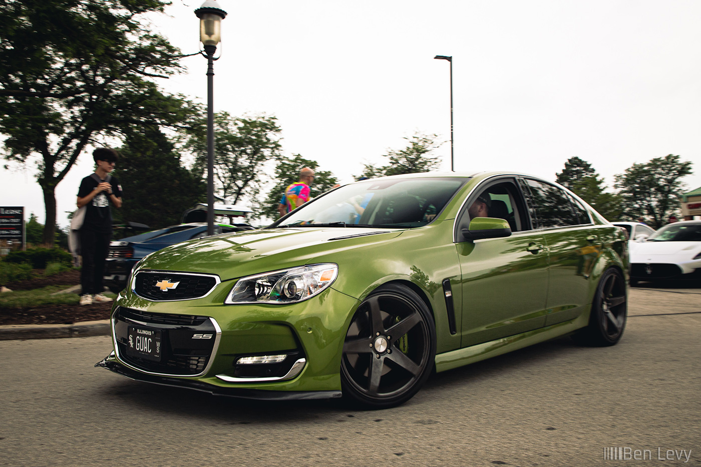 Green Chevy SS at Cars and Coffee in Wester Springs