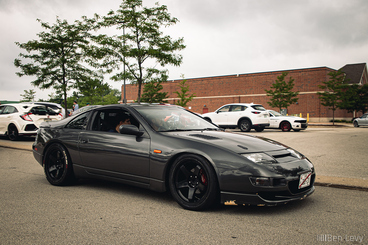 Grey Nissan 300ZX with an LS Swap