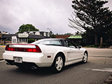 White Acura NSX at Cold Brewed Cars and Coffee