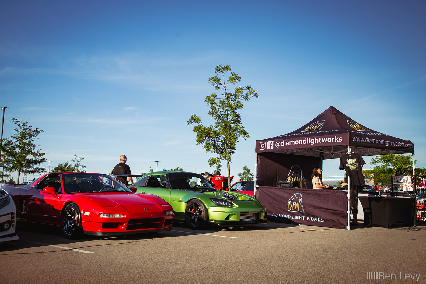 NSX and S2000 at the Diamond Light Works Tent