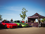 NSX and S2000 at the Diamond Light Works Tent