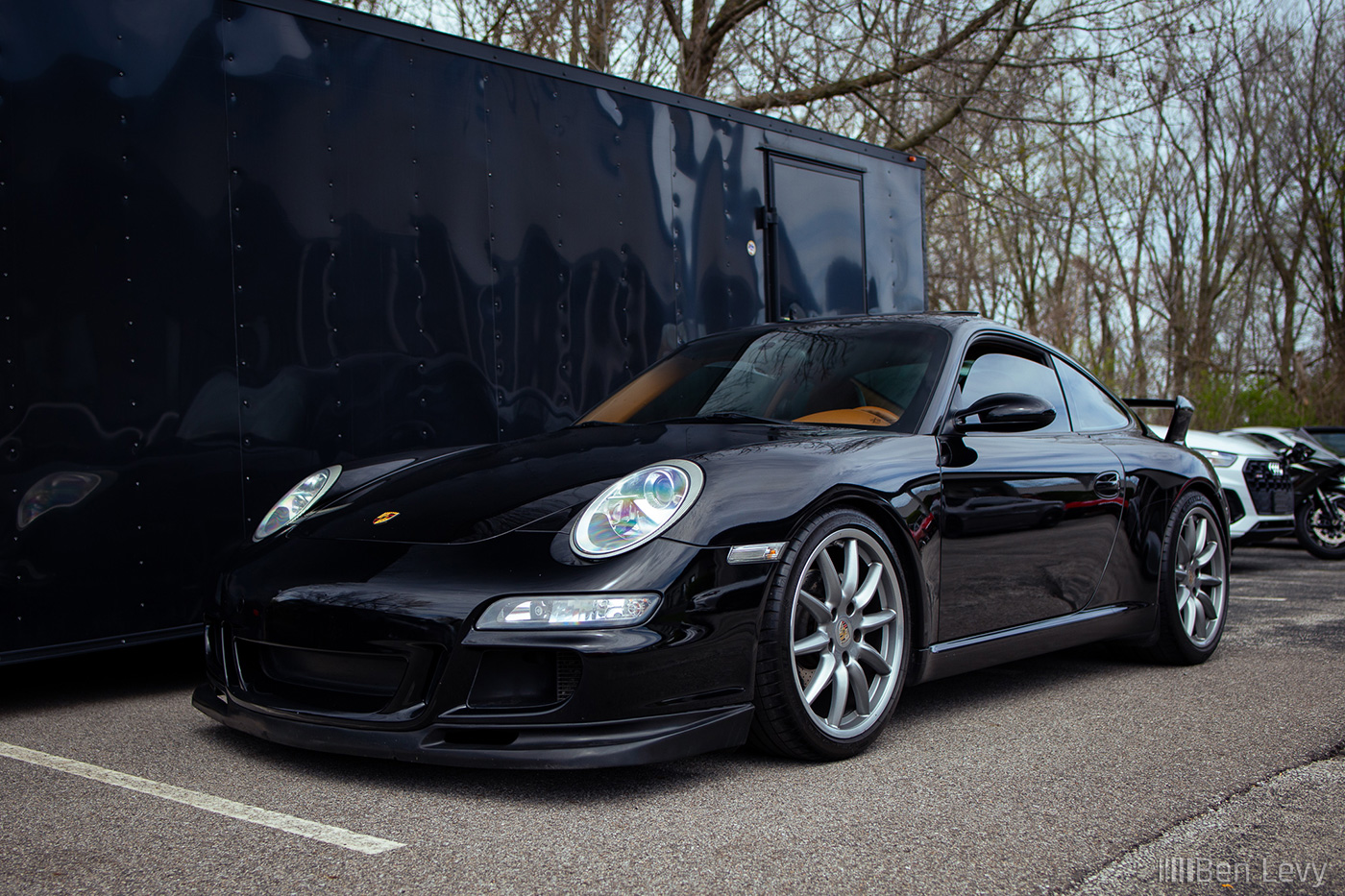 Black Porsche 911 at Drivers' Gallery for Cars & Coffee
