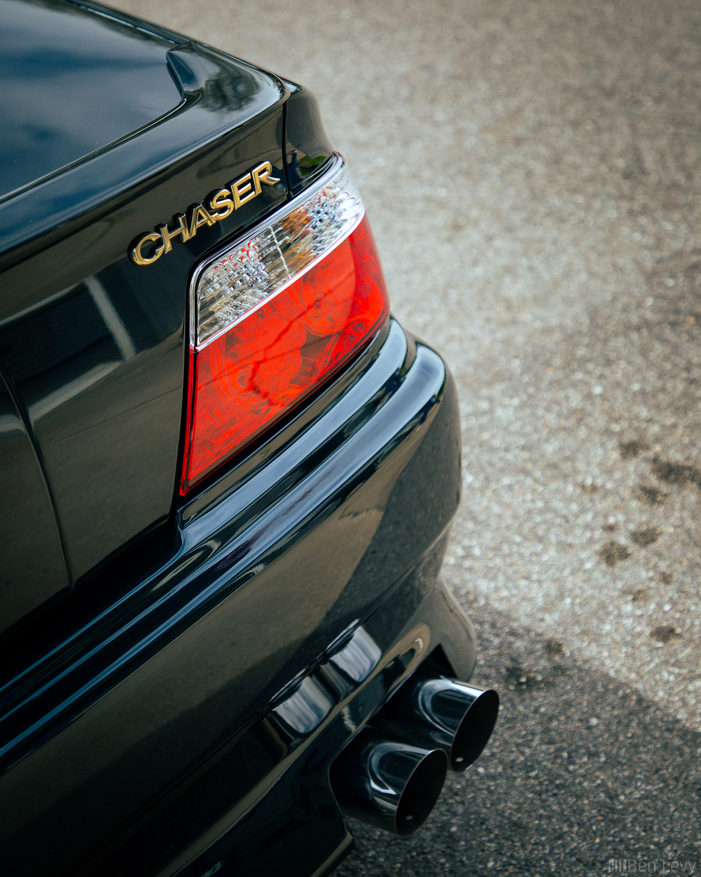 Gold Chaser Emblem on Green Toyota Chaser