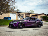 Purple Mk5 Toyota Supra leaving Drivers' Gallery