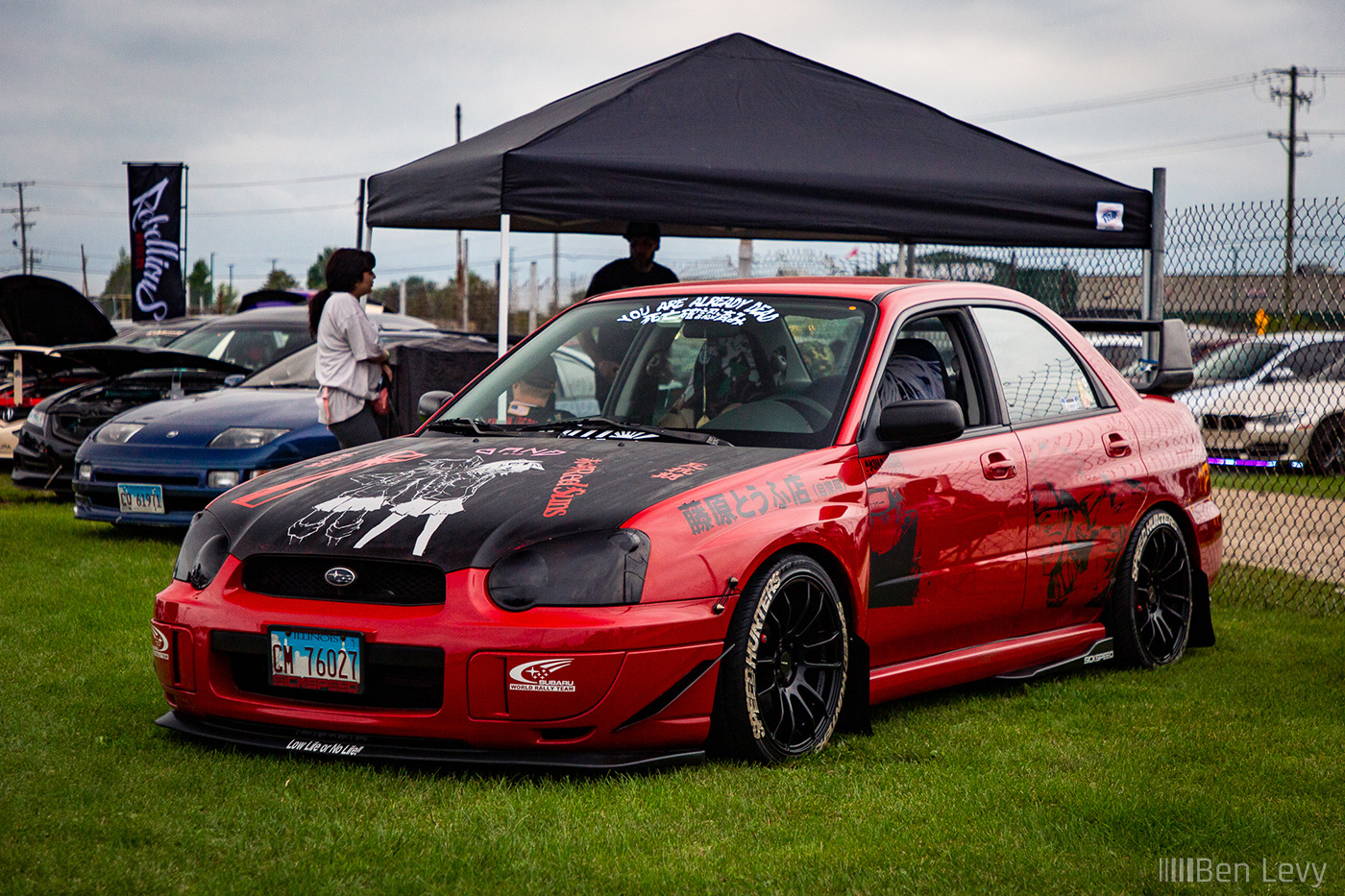Red Subaru Impreza at Car Show in Rockford, IL