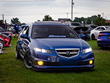 Blue Acura TL Type-S with Team Advancement