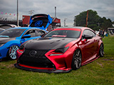 Bagged Red Lexus RC with Team Advancement