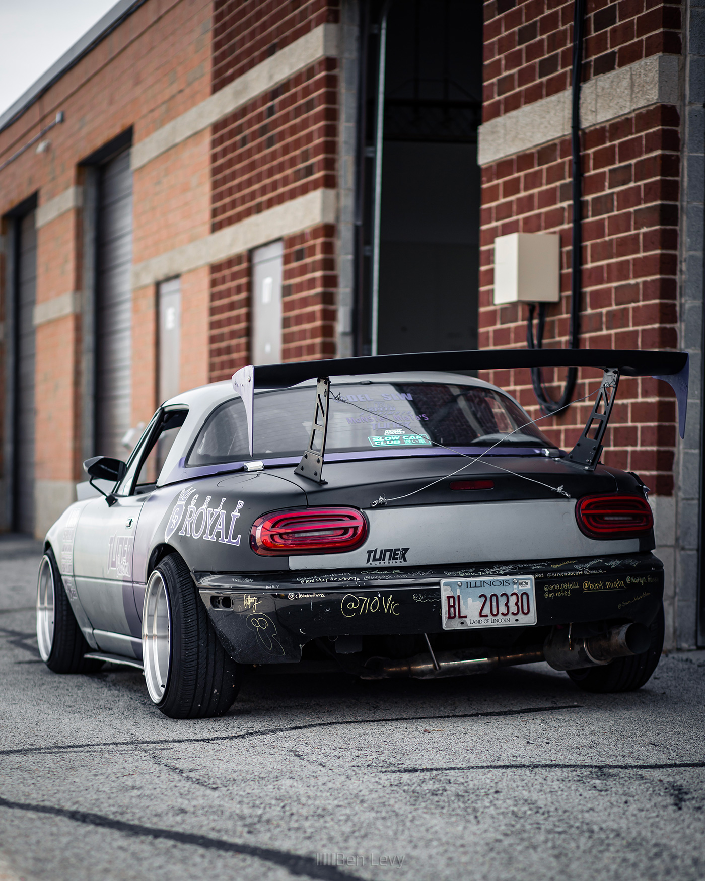 LED Tail Lights on Mazda Miata at Cars and Coffee in Geneva, IL