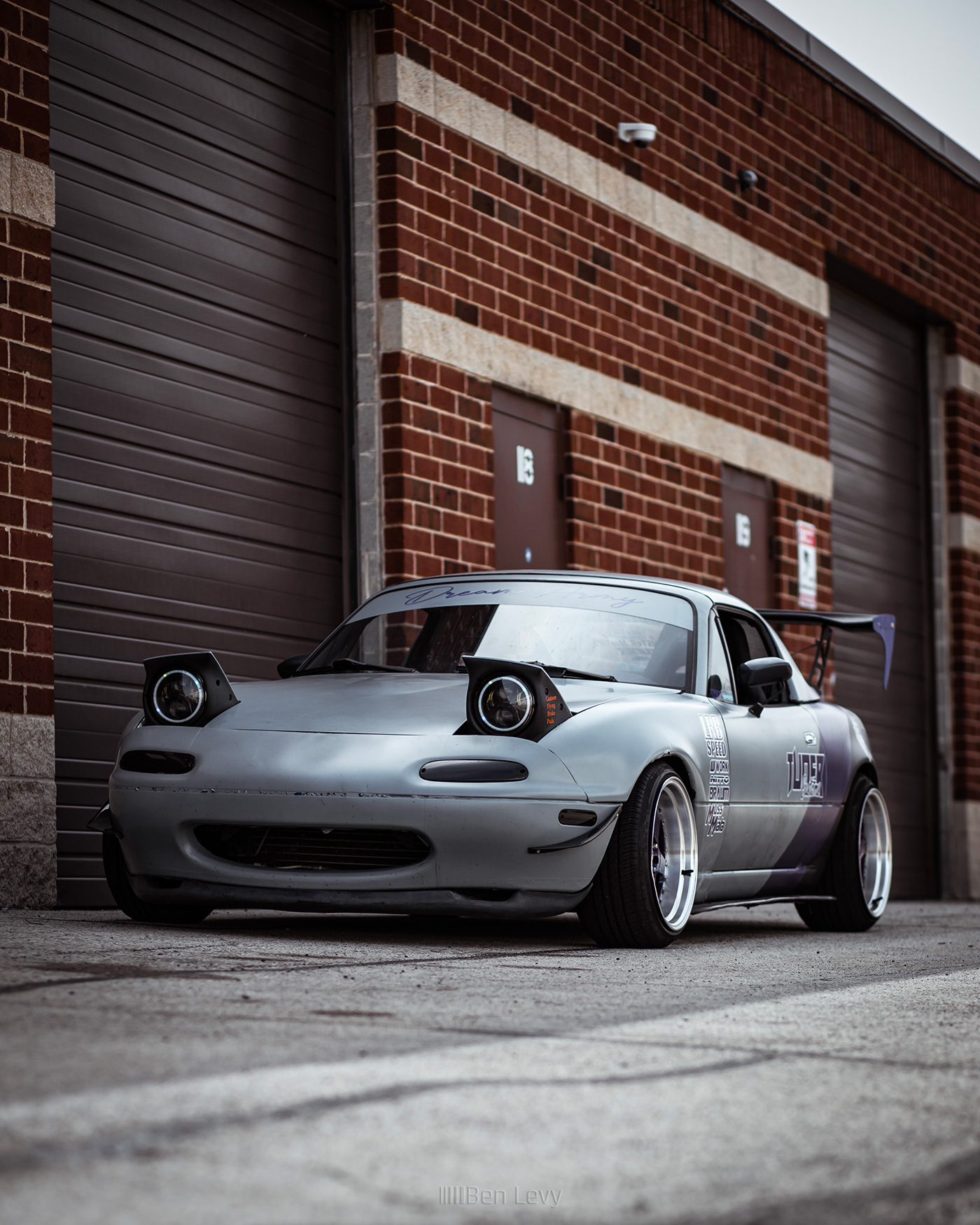 Grey Mazda Miata at Car Meet in Geneva, IL