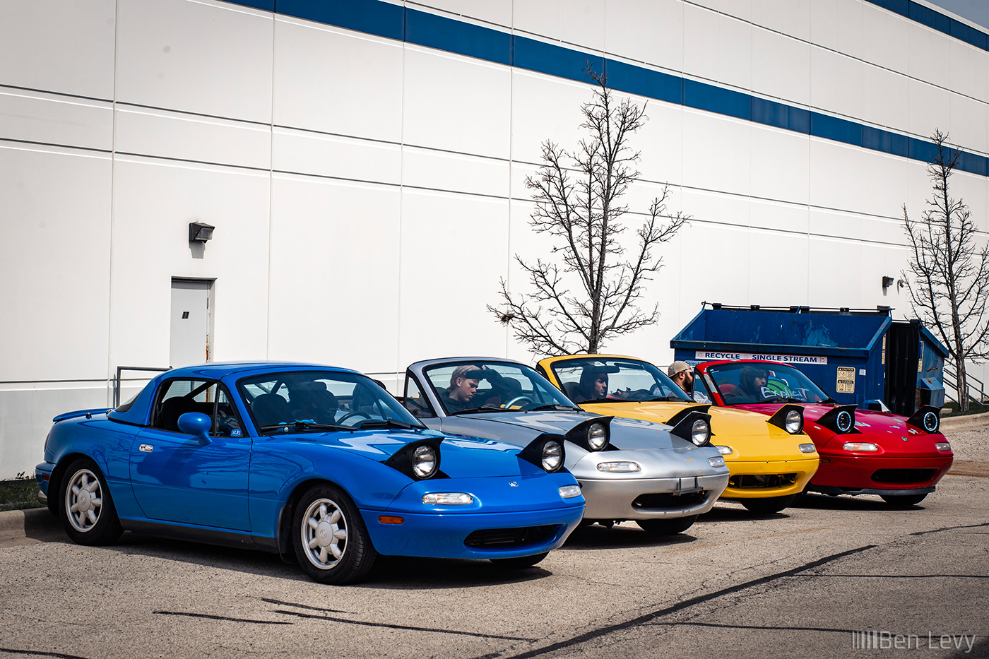 Colorful Miatas at  Eunos Motorsports