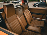 Tan Leather Seats in Porsche 914 GT at Fuelfed Coffee & Classics