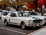 Classic White Ford Mustang GT 350