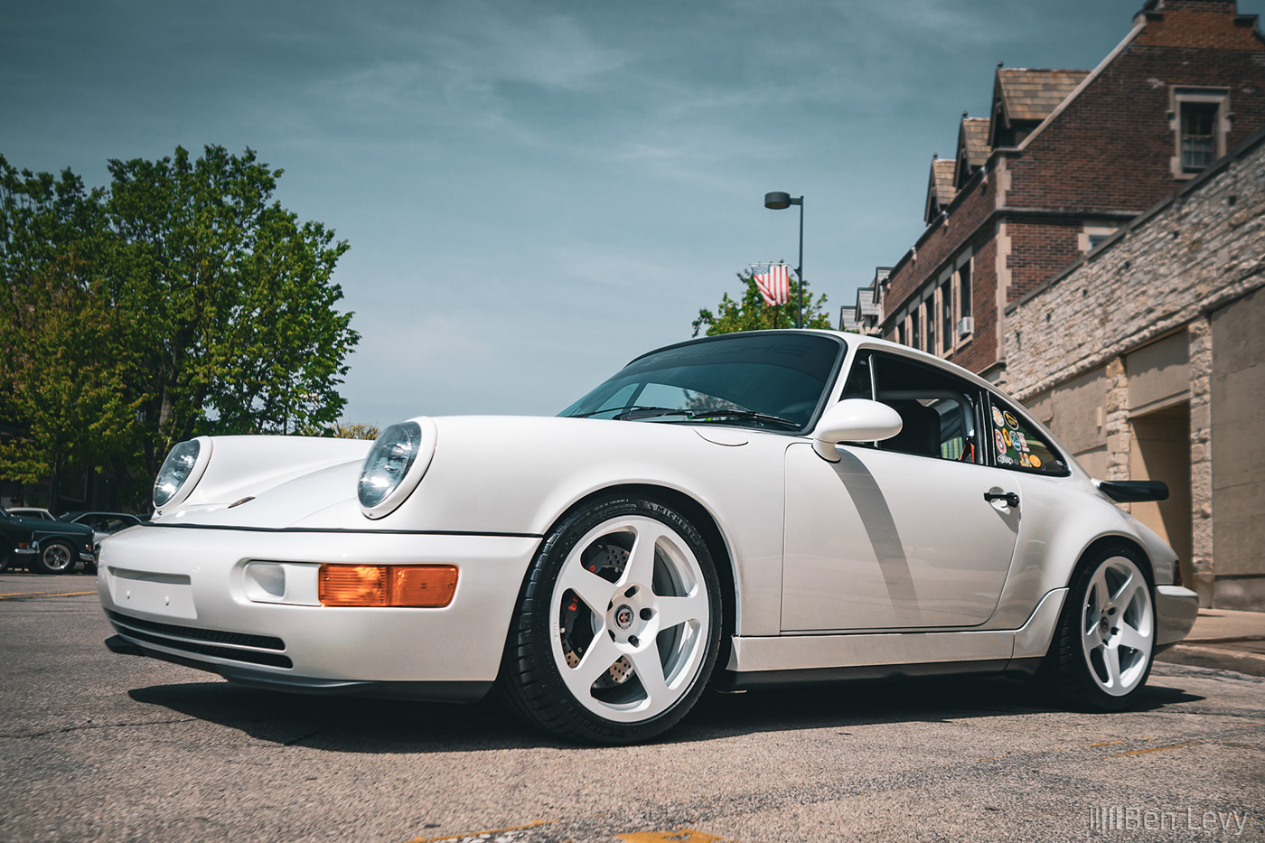 White Porsche 911 RS America on HRE Wheels