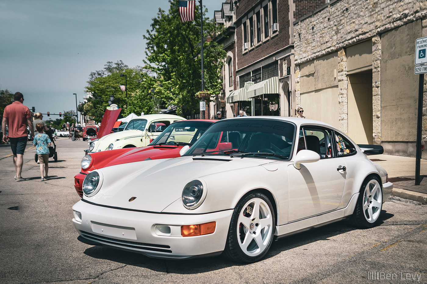 White Porsche 911 RS America at Fuelfed Coffee & Classics in Winnetka