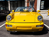 Front of Yellow 1994 Porsche 911 Speedster
