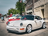 White Porsche 911 RS America at Fuelfed Coffee & Classics in Winnetka