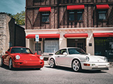 Pair of Porsche 964s at Fuelfed Coffee & Classics Winnetka