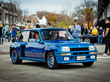 Blue Renault 5 Turbo at Coffee & Classics in Winnetka