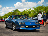 Blue IROC Z28 at Hagerty Cars and Caffeine