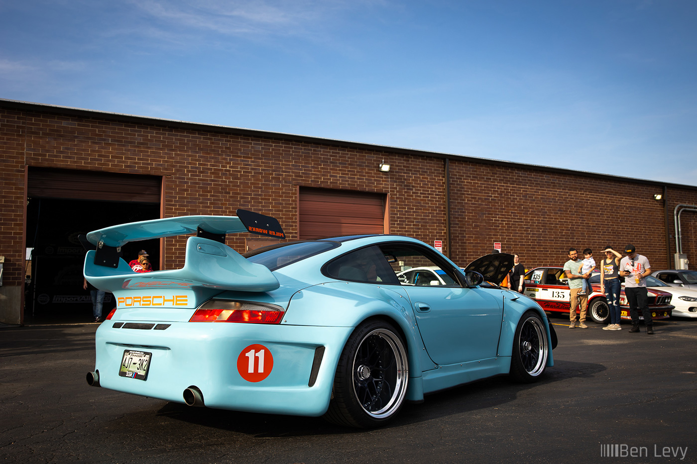 Widebody Baby Blue Porsche 911 at ImportAlliance Meet