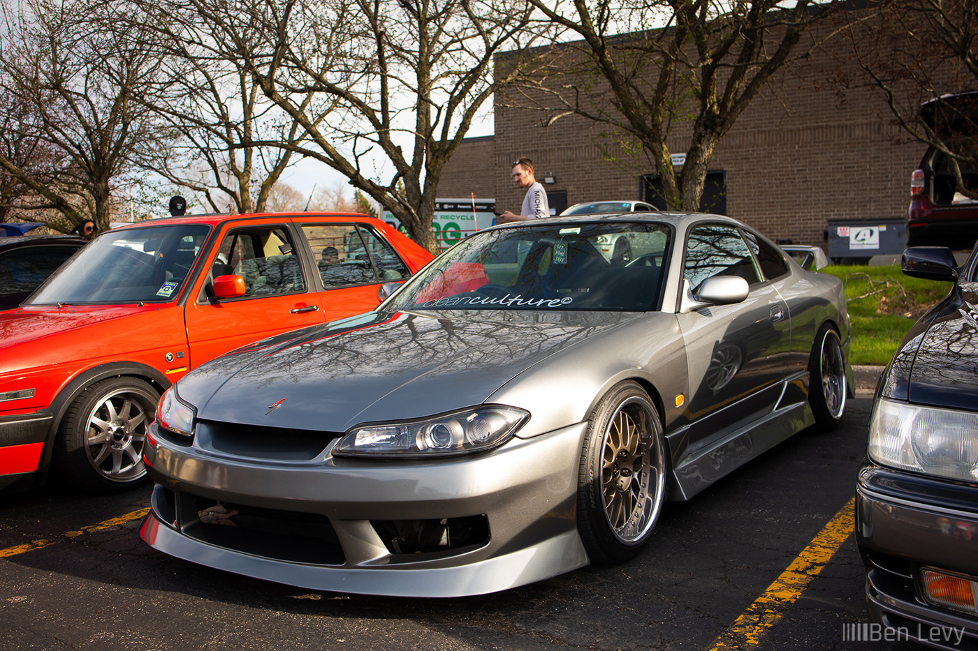 Silver S15 Nissan Silvia at Car Meet in Wauconda, IL