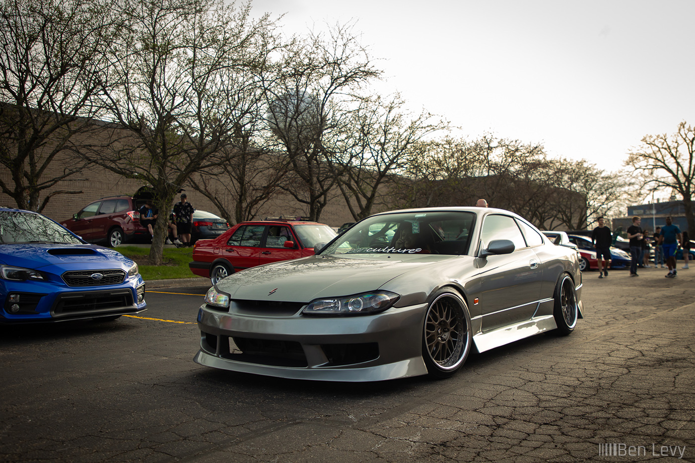 Silver S15 Nissan Silvia at ImportAlliance Pop-up Meet