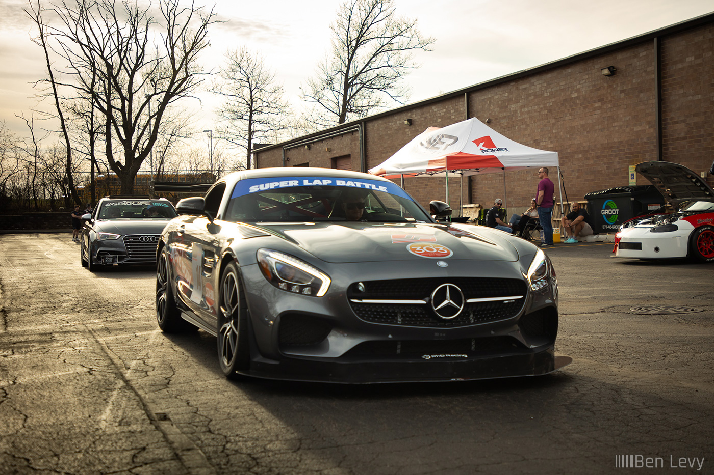 Mercedes-Benz AMG GTS with "Super Lap Battle" windshield banner