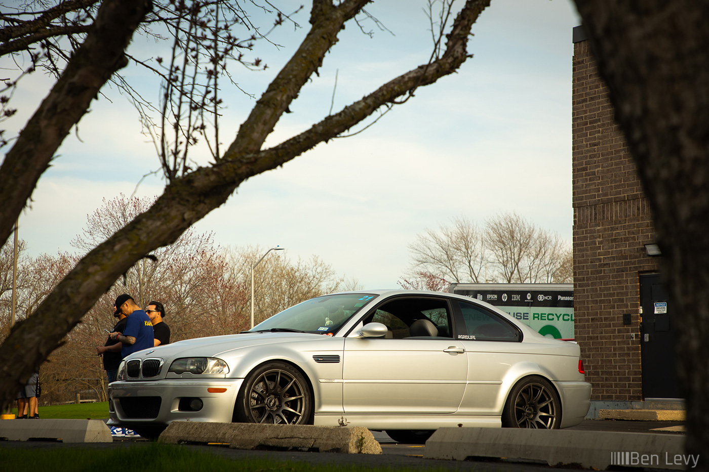 Silver E46 BMW M3 on APEX Wheels