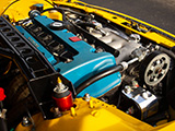 Blue Valve Cover on K-Swapped Acura Integra