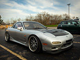 Silver Mazda RX-7 at ImportAlliance Meet in Illinois