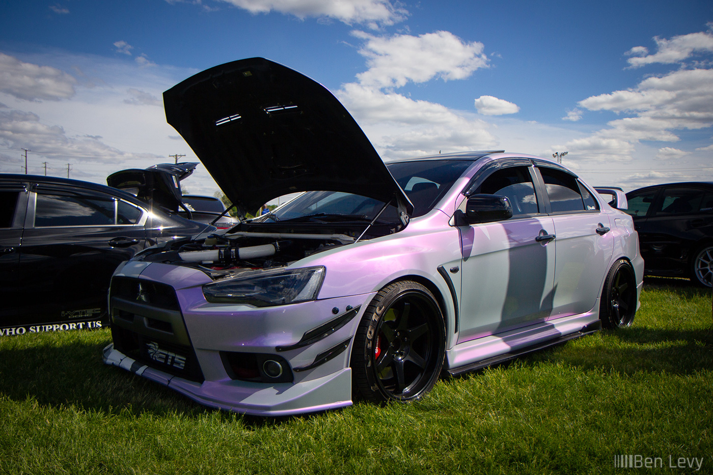 Wrapped Lancer Evo X at Import Face-Off at Rockford