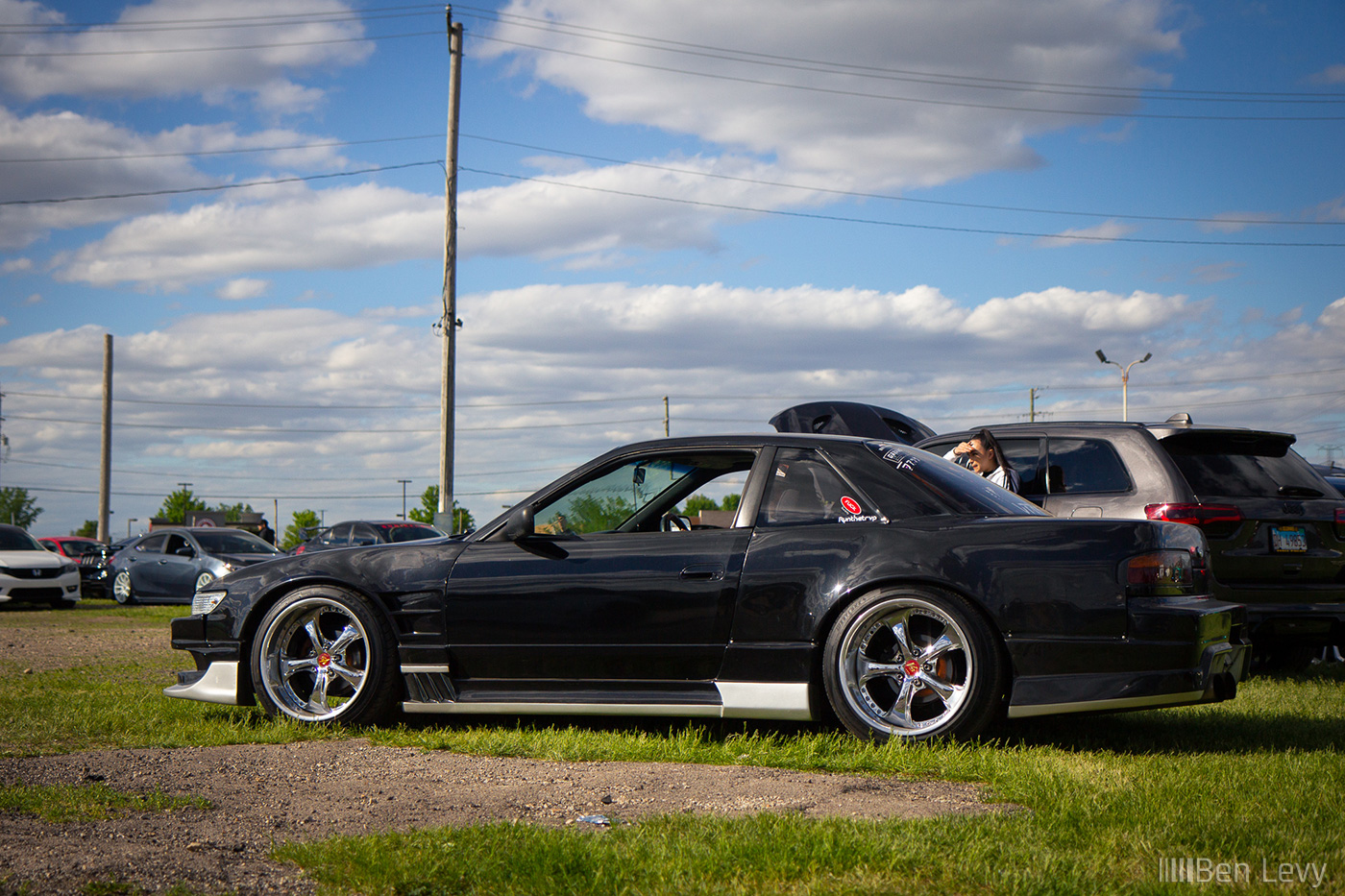 Black S13 Coupe with Widebody Fenders