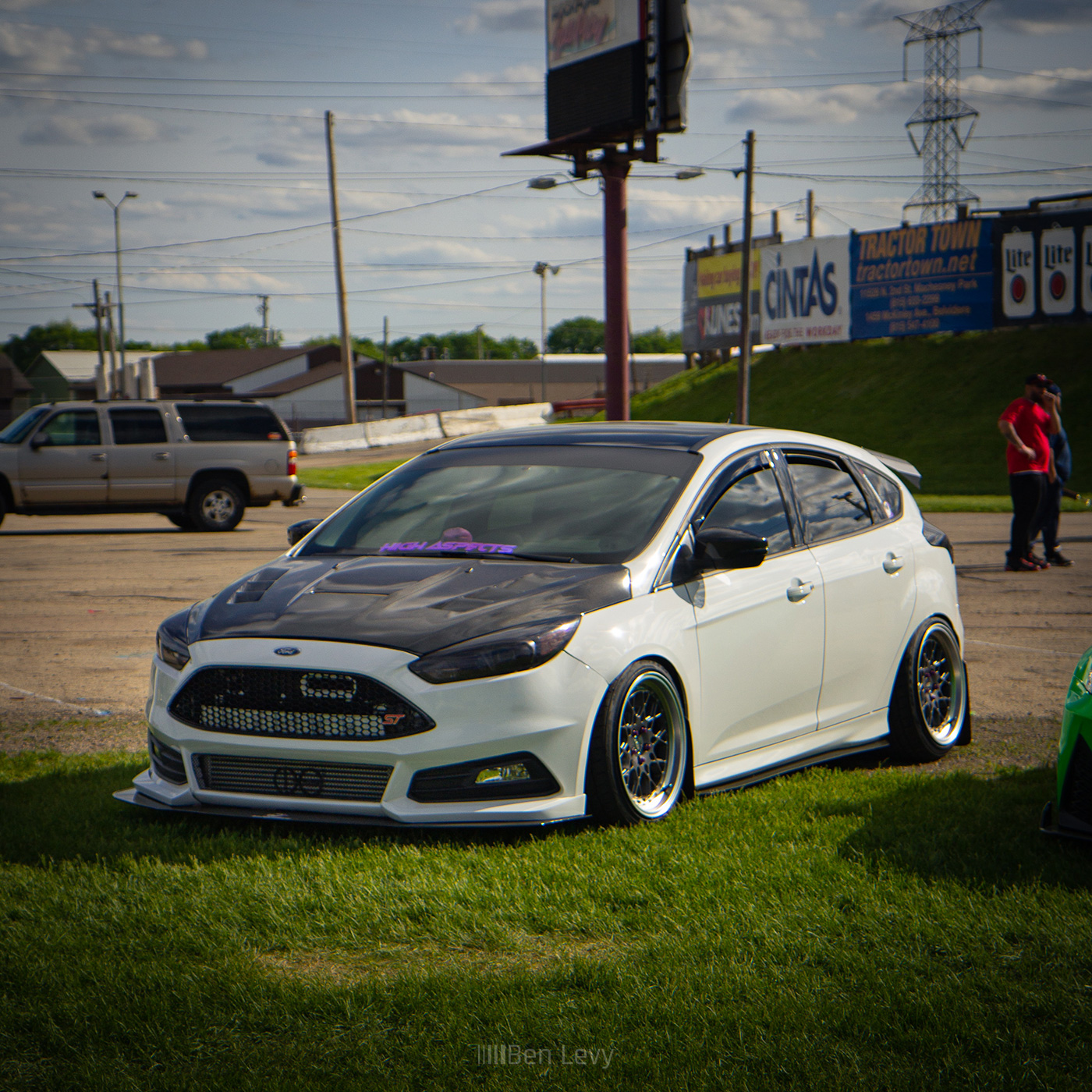 White Ford Focus ST at Import Face Off in Rockford
