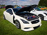 White Infiniti G35 Coupe at IFO in Rockford