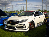 White FK8 Civic Type-R at Import Face-Off at Rockford Speedway