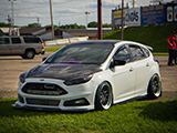 White Ford Focus ST at Import Face Off in Rockford