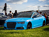 Blue Audi S5 Coupe at IFO at Rockford Speedway