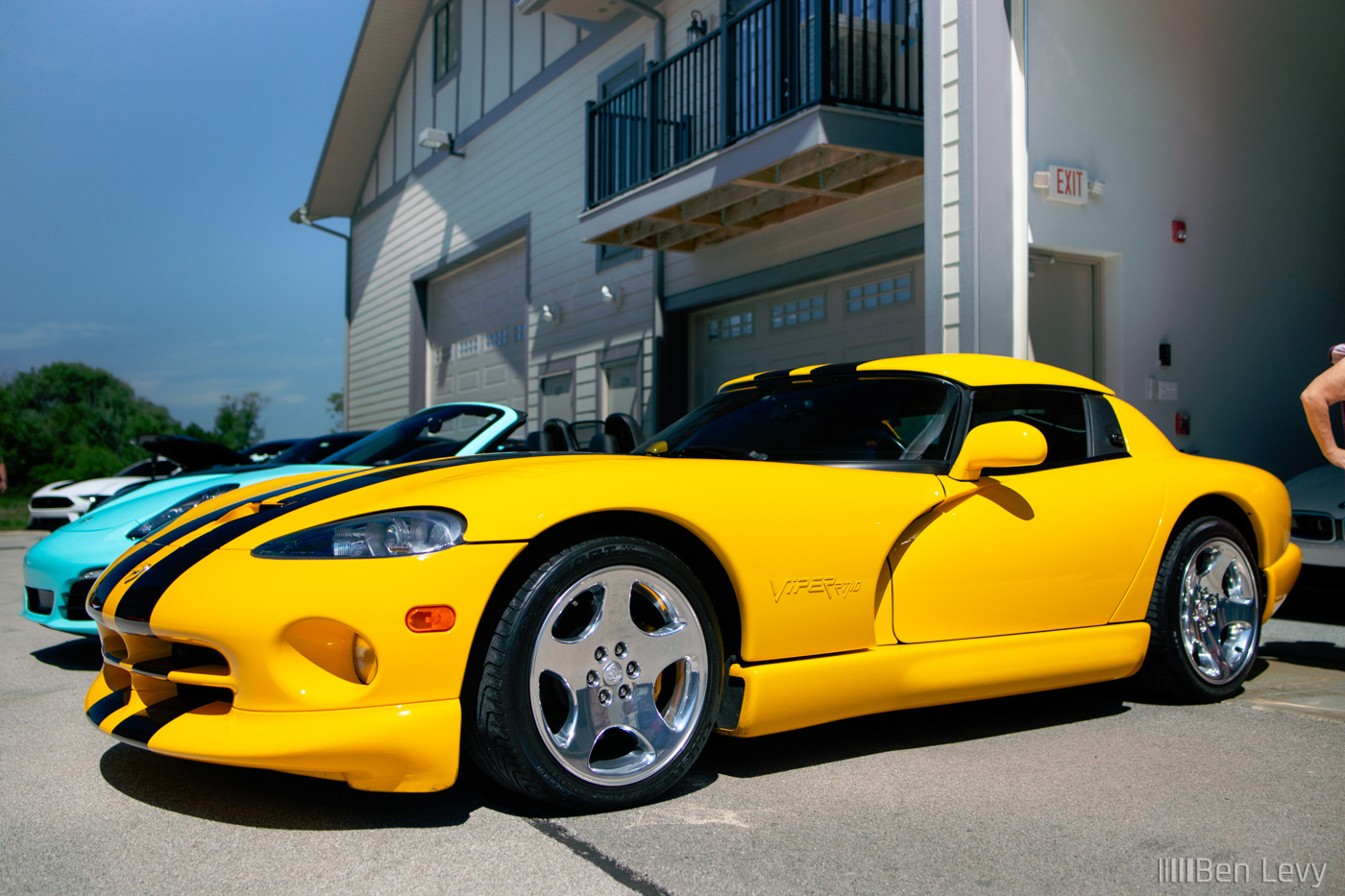 Yellow Dodge Viper at Iron Gate Motor Condos