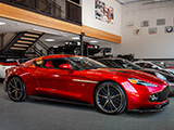 Red Aston Martin Vanquish Zagato Coupe at Iron Gate Motor Condos