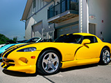 Yellow Dodge Viper at Iron Gate Motor Condos