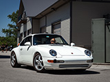 White Porsche 911 (993) at Iron Gate