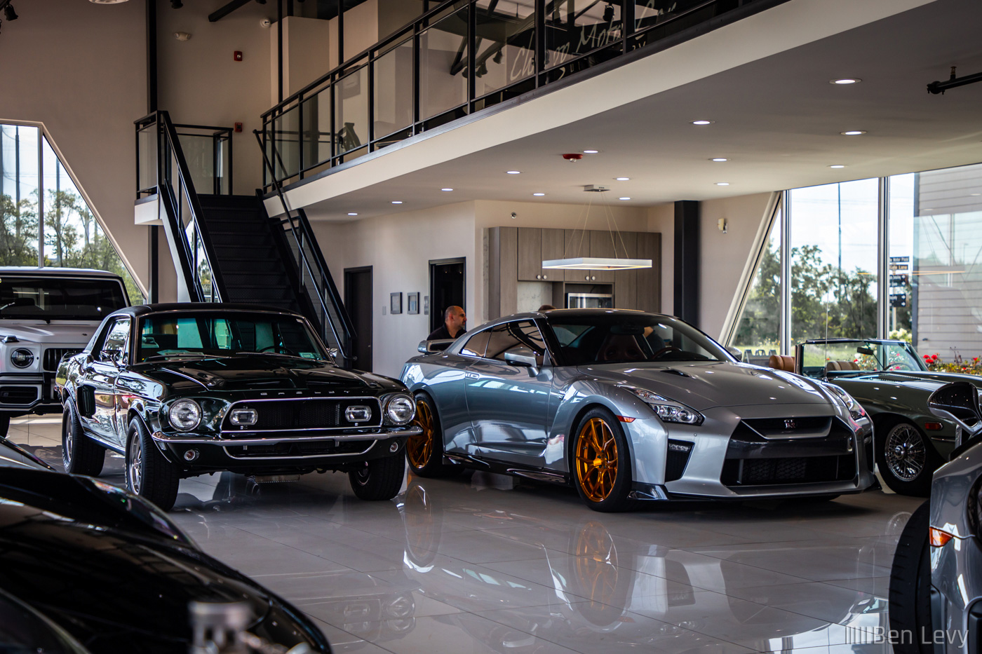 Mustang and GT-R at Chicago Motor Cars Naperville