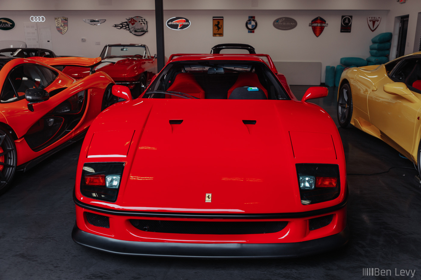 Red Ferrari F40 at a Private Garage in Naperville
