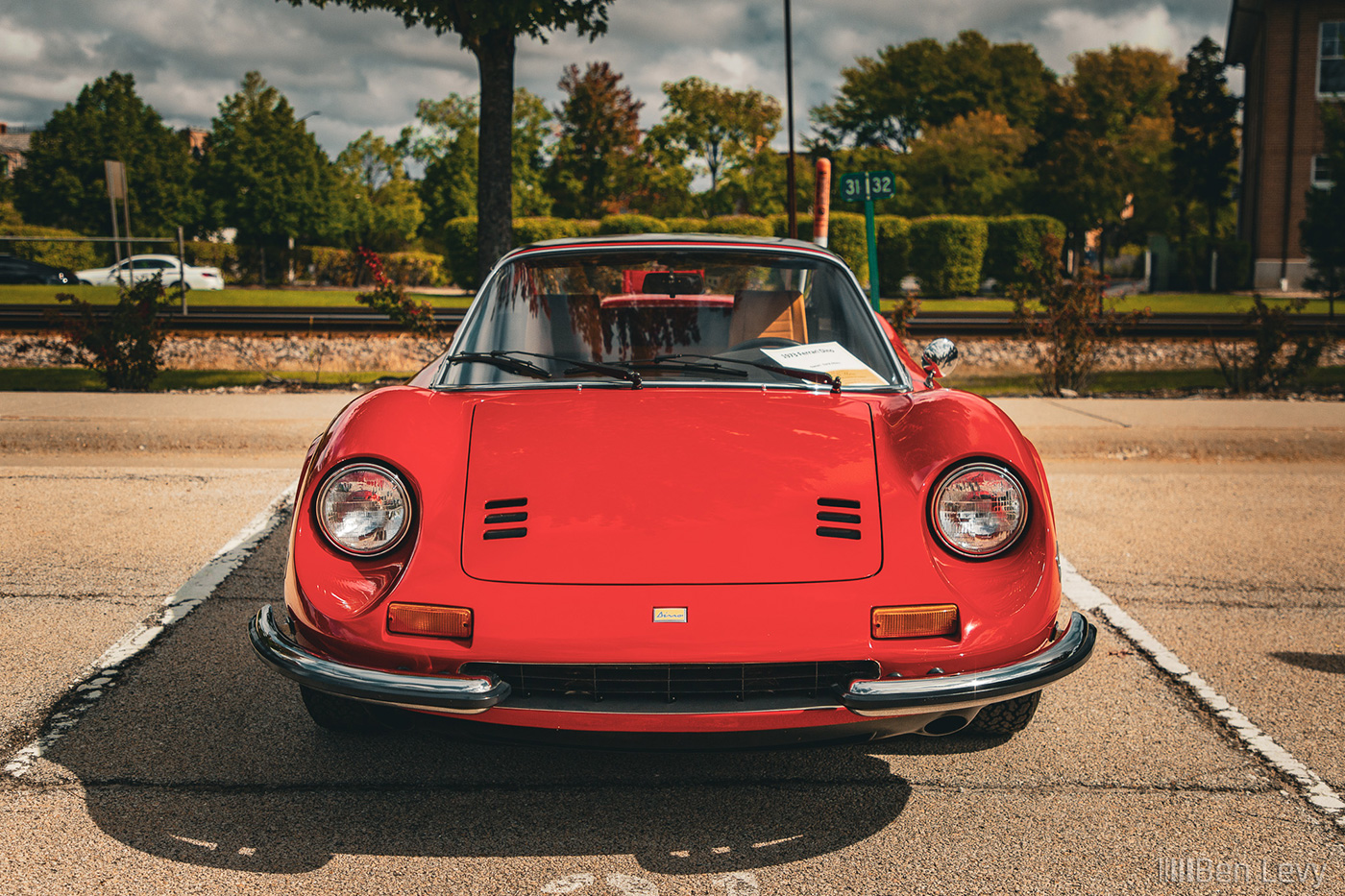 Front of Red 1973 Ferrari Dino