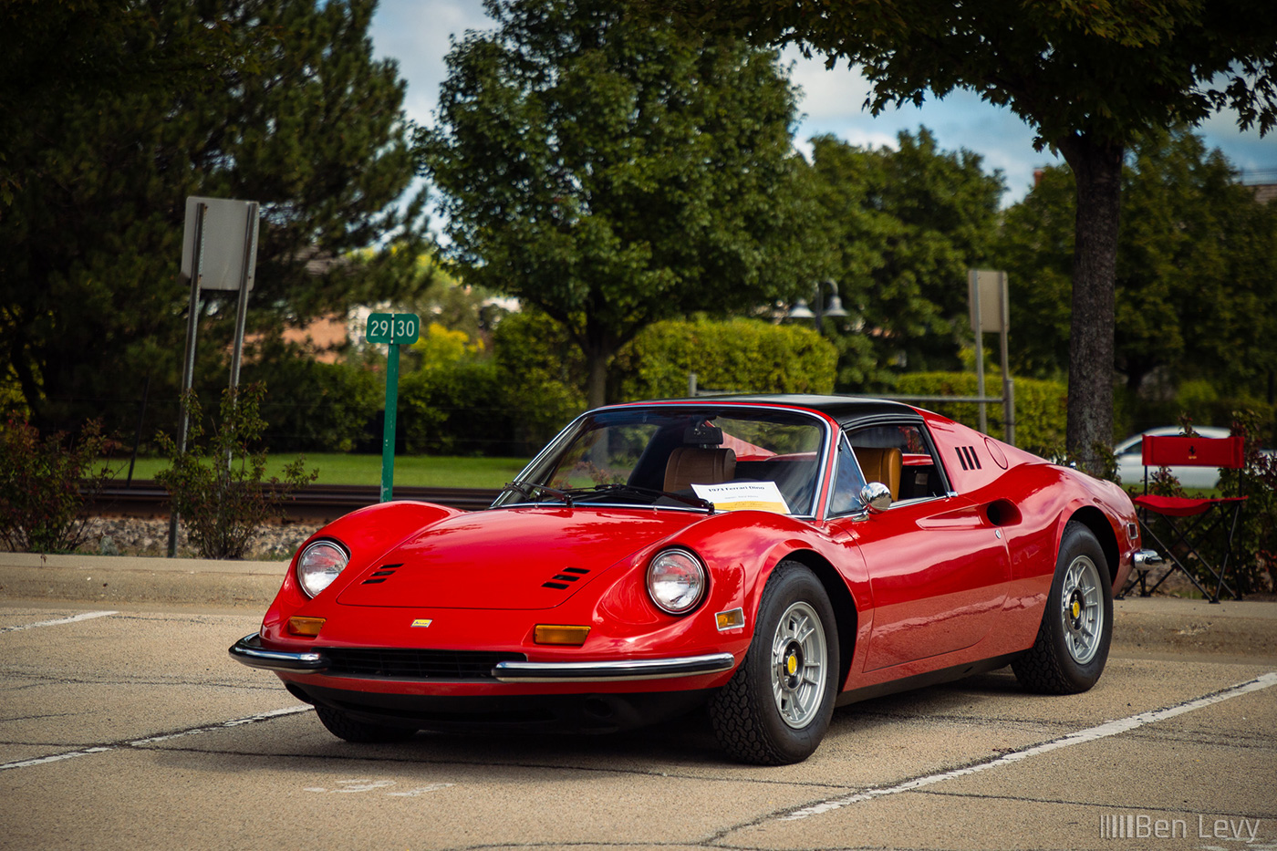 Red 1973 Ferrari Dino GTS at Lake Forest Then & Now Auto Show
