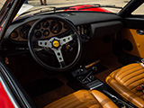 Black and Tan Leather in 1973 Ferrari Dino GTS Interior